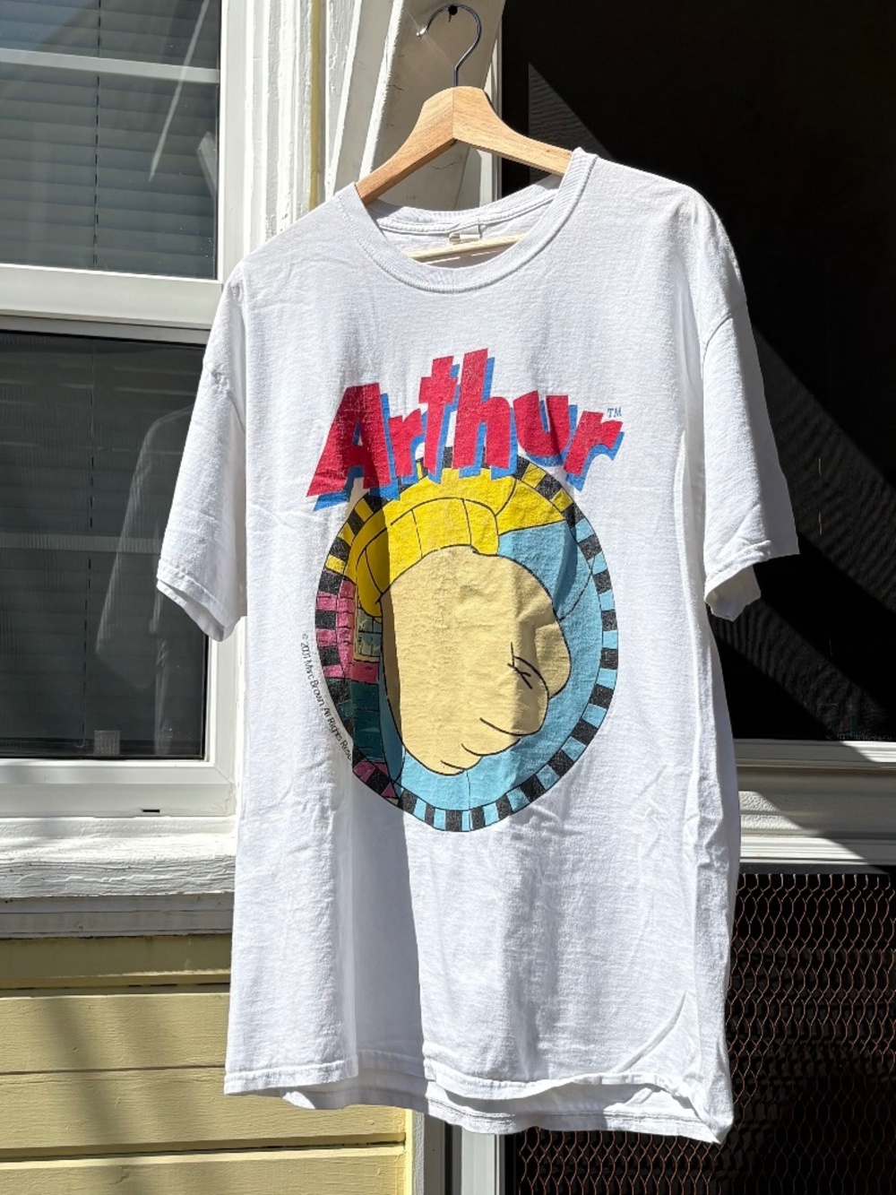 Vintage 90s PBS Arthur Fist T-Shirt Mens XL